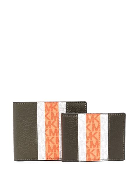 michael kors stripe wallet|Michael Kors slim wallet black.